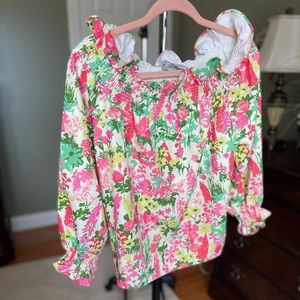 Off the shoulder floral blouse
